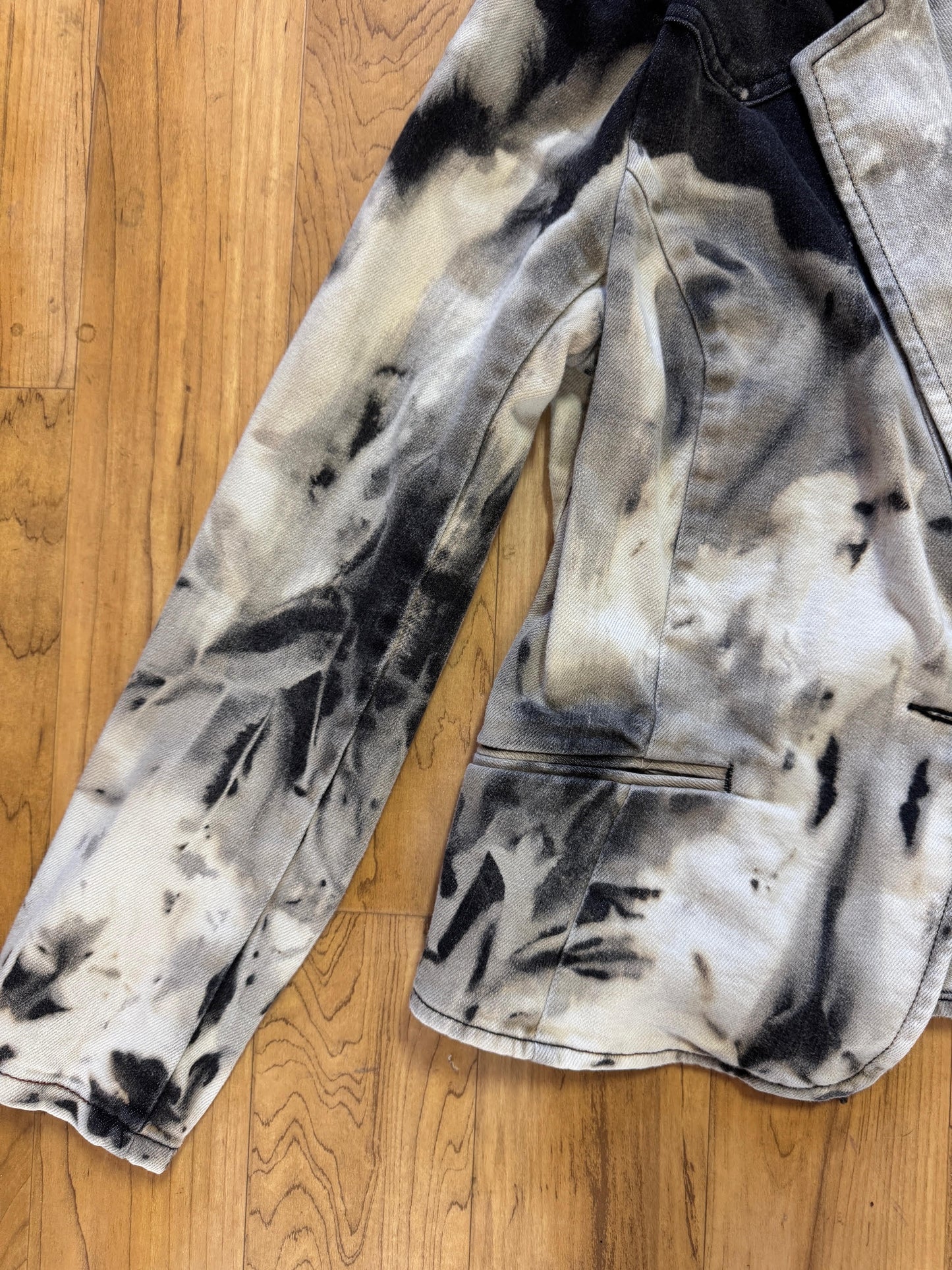 Black Diamonds Fitted Denim Blazer